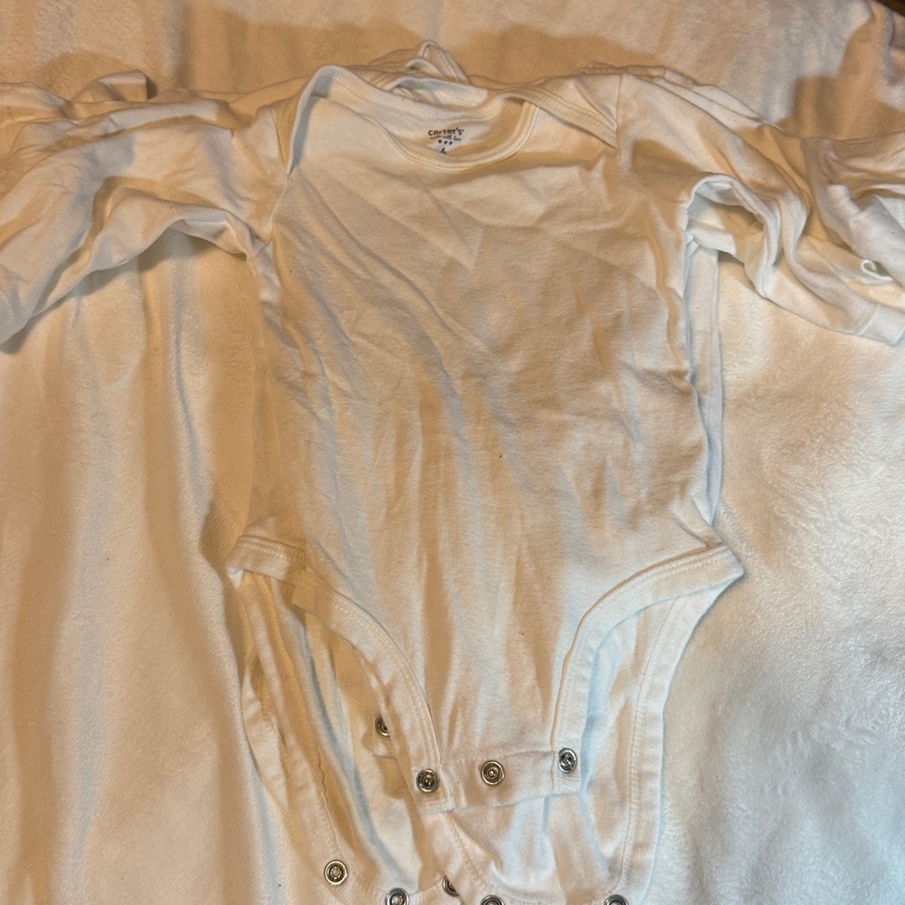 Carter's Classic White Long Sleeve Bodysuit
